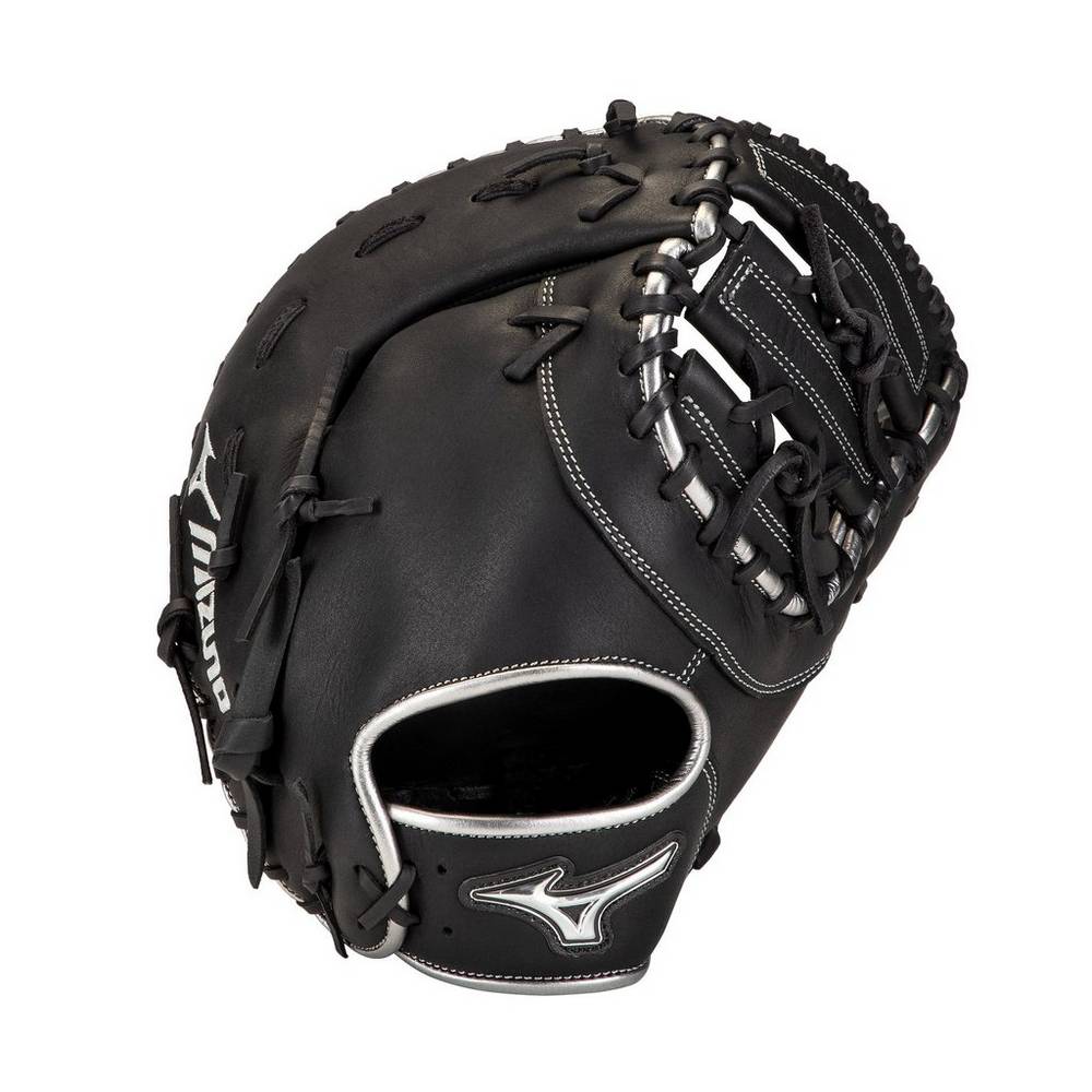 Catchers Mitt Mizuno Baseball MVP Prime SE First Base 12.5" Uomo - Nere/Argento - 58106-HTDM